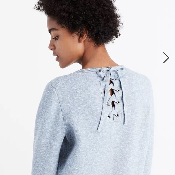 Madewell‎ Laced Back Pullover Sweater Large - Picture 1 of 7
